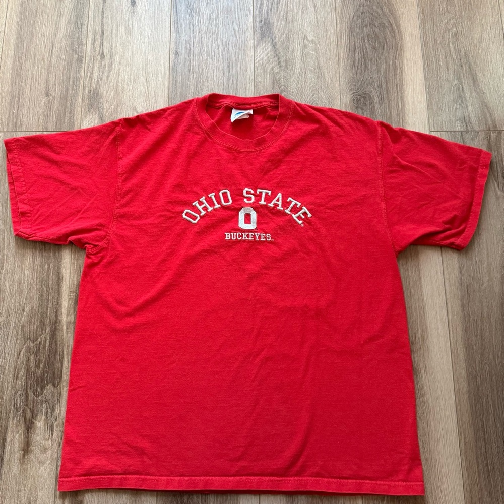 Vintage Ohio State Buckeyes Red Graphic Tee size XL